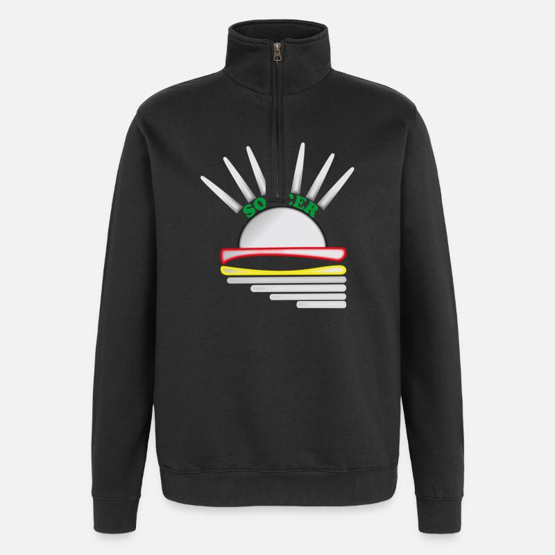 Soccer Logo - Quarter-Zip Sweatshirt - black