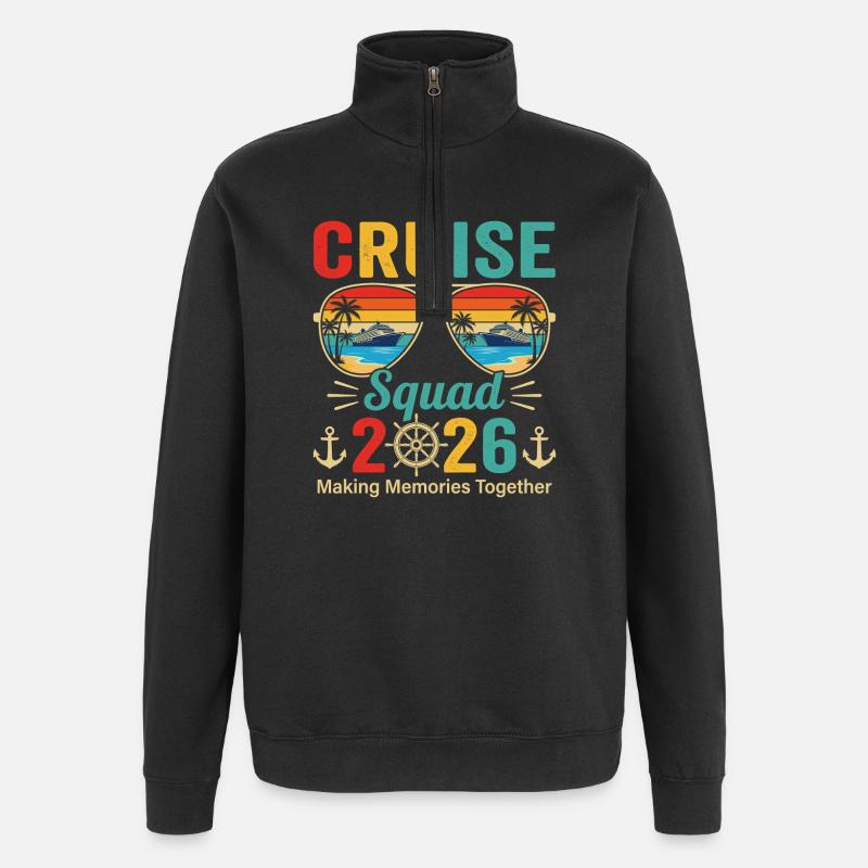 Cruise Squad 2026 Erinnerungen schaffen - Quarter-Zip-Sweatshirt - Schwarz