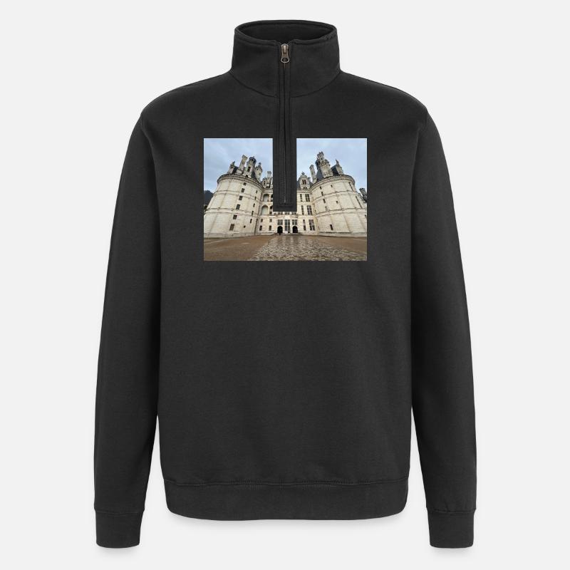 Chateau de Chambord - Sweat à zip 1/4 - noir