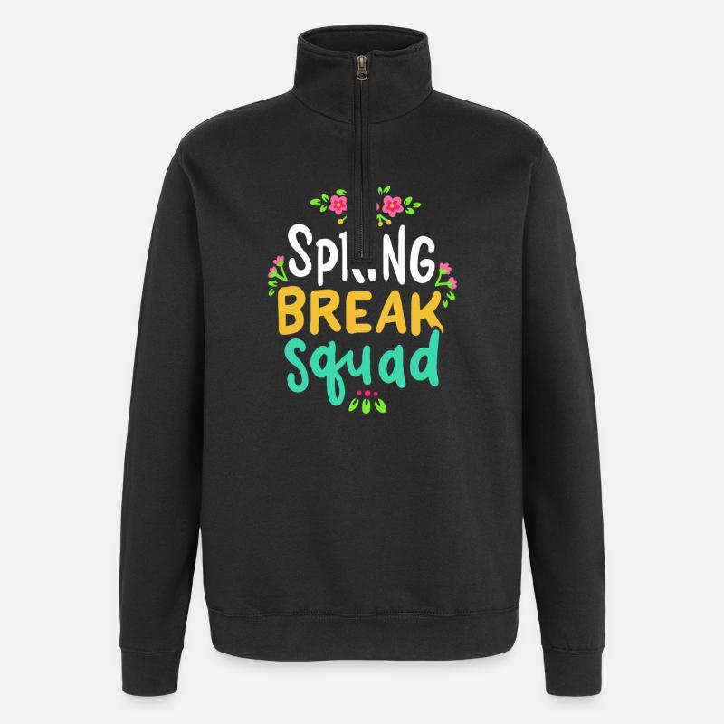 Équipe Spring Break Floral - Sweat à zip 1/4 - noir