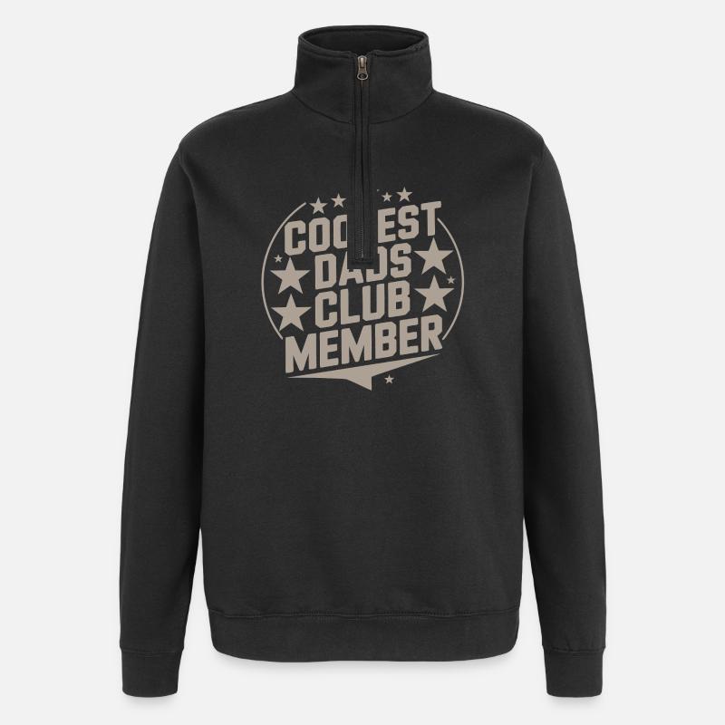 Coolest Dads Club Member - Quarter-Zip Sweatshirt - black