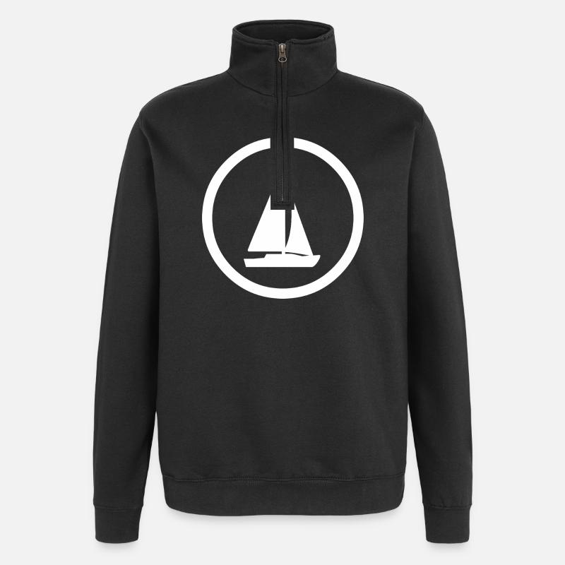 Voile - Sweat à zip 1/4 - noir
