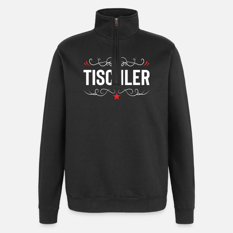 Tischler Beruf - Quarter-Zip-Sweatshirt - Schwarz