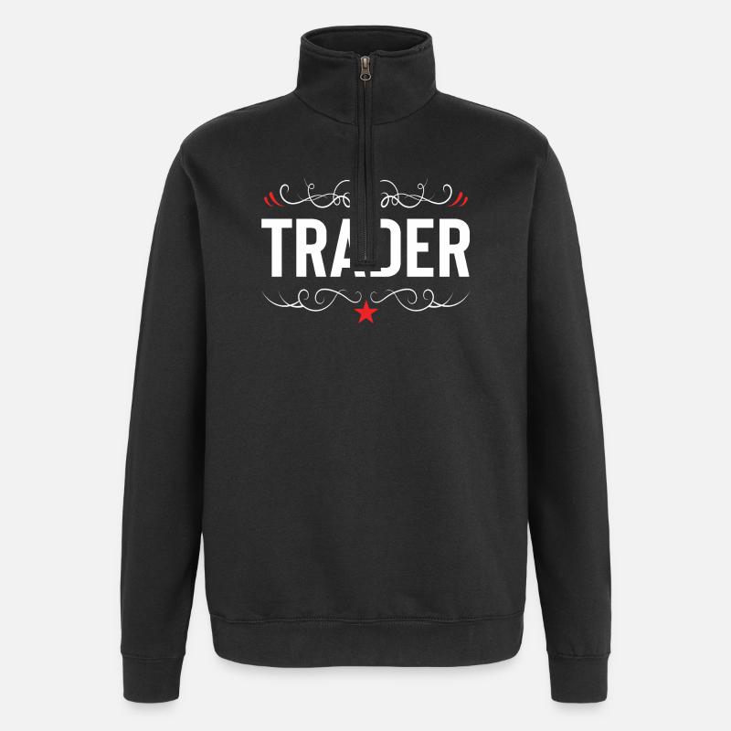 Trader Profession - Quarter-Zip Sweatshirt - black