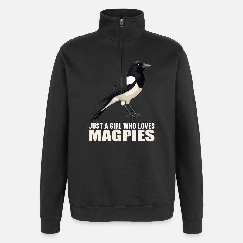 Magpies Magpie - Quarter-Zip Sweatshirt - black