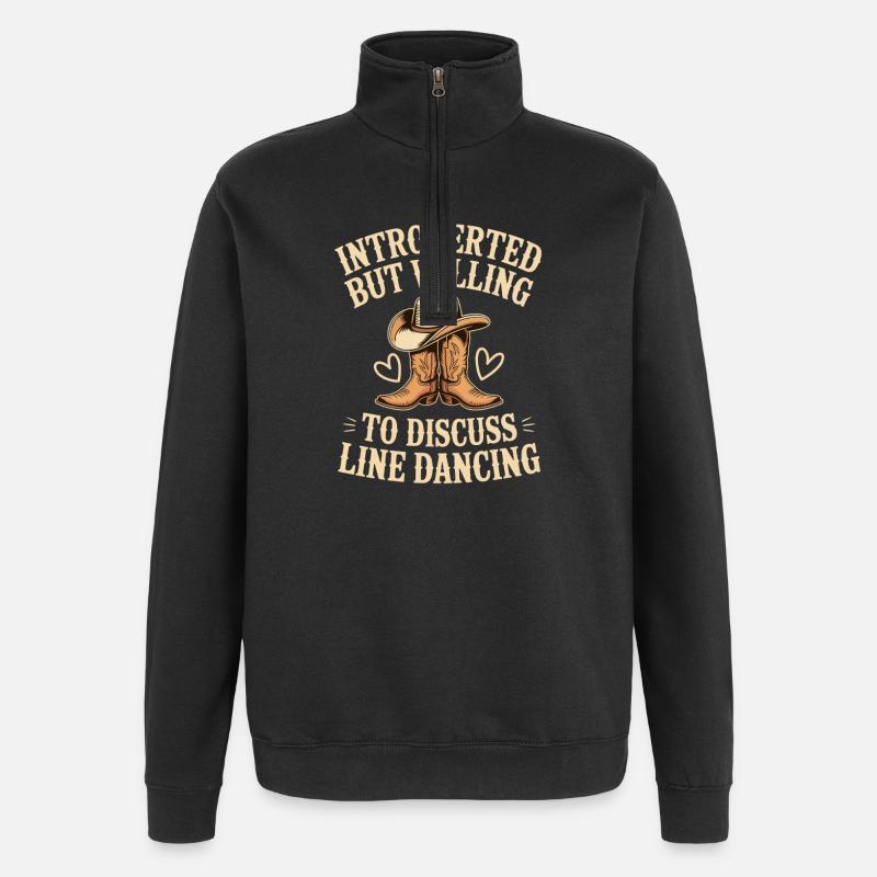 Cadeaux de danse en ligne - Sweat à zip 1/4 - noir