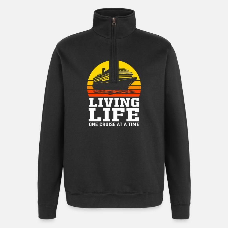 Croisière en bateau de croisière - Sweat à zip 1/4 - noir