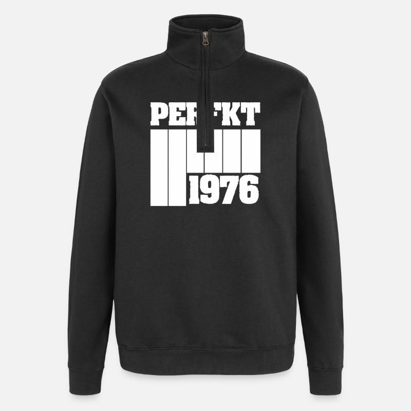 Unique 1976 - Sweat à zip 1/4 - noir