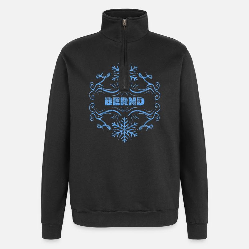 Bernd comme prénom - Sweat à zip 1/4 - noir