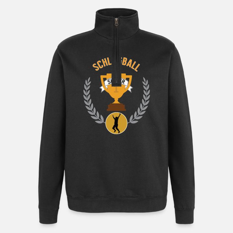 Schlagball Sieger Gewinner Turnier Meisterschaft - Quarter-Zip-Sweatshirt - Schwarz