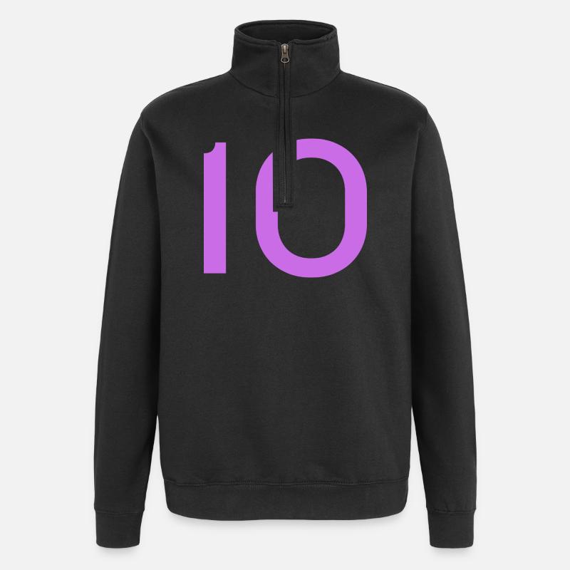 10 - Sweat à zip 1/4 - noir