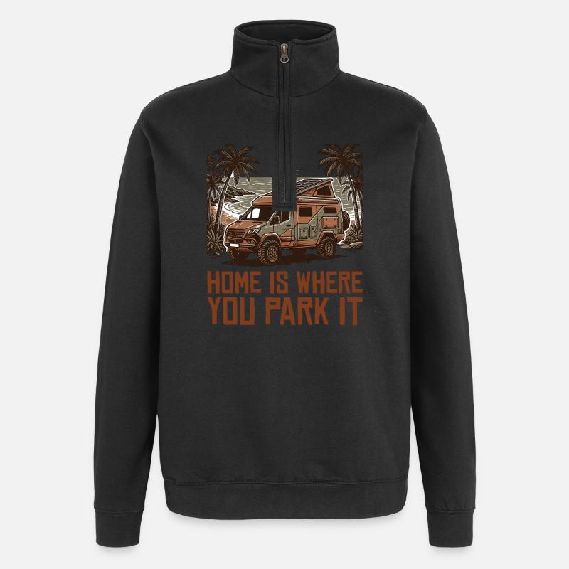 Nature Camping Expert - Sweat à zip 1/4 - noir