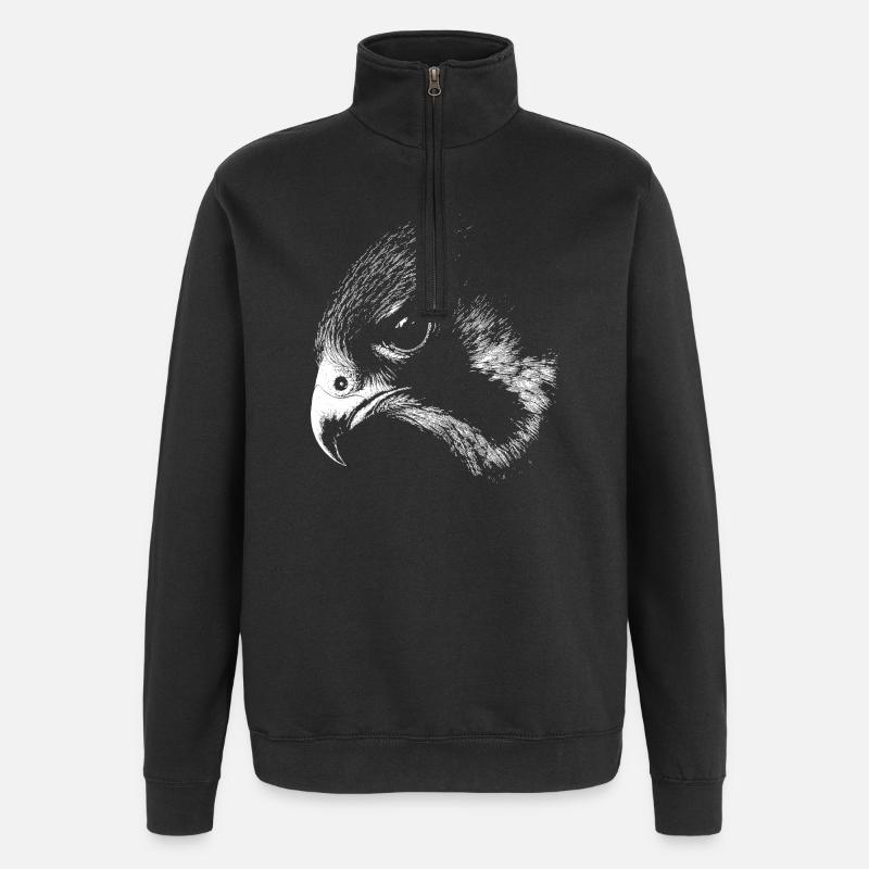 Wanderfalke - Quarter-Zip-Sweatshirt - Schwarz