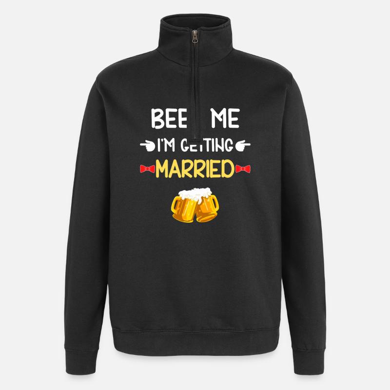 Beer Me wird heiraten - Quarter-Zip-Sweatshirt - Schwarz
