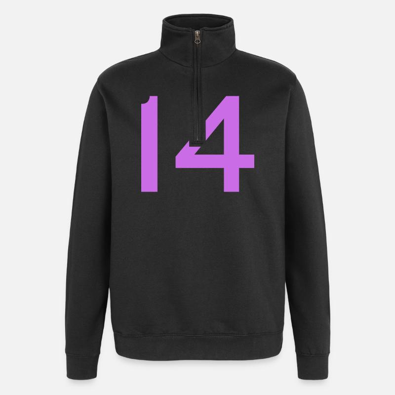 14 - Sweat à zip 1/4 - noir