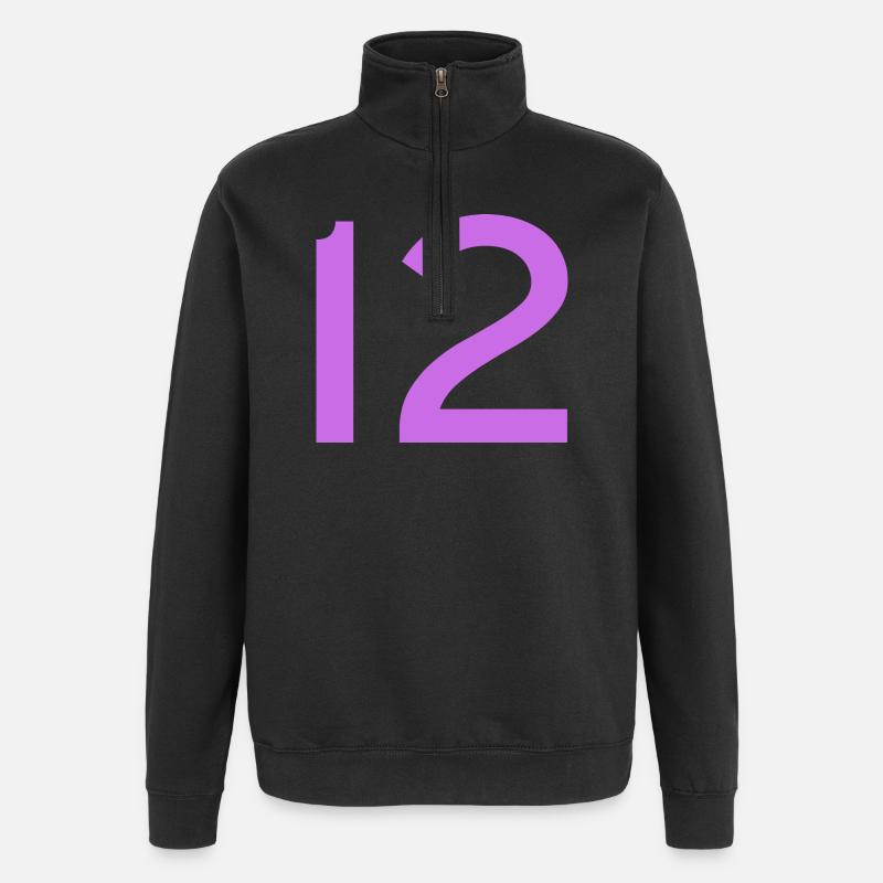 12 - Quarter-Zip Sweatshirt - black