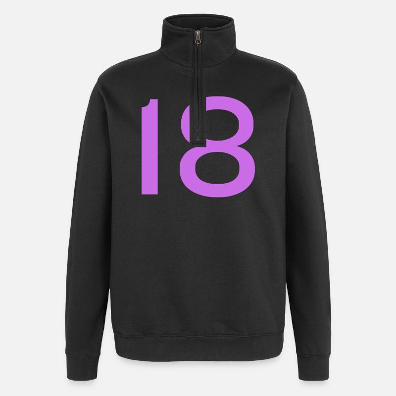 18 - Quarter-Zip Sweatshirt - black