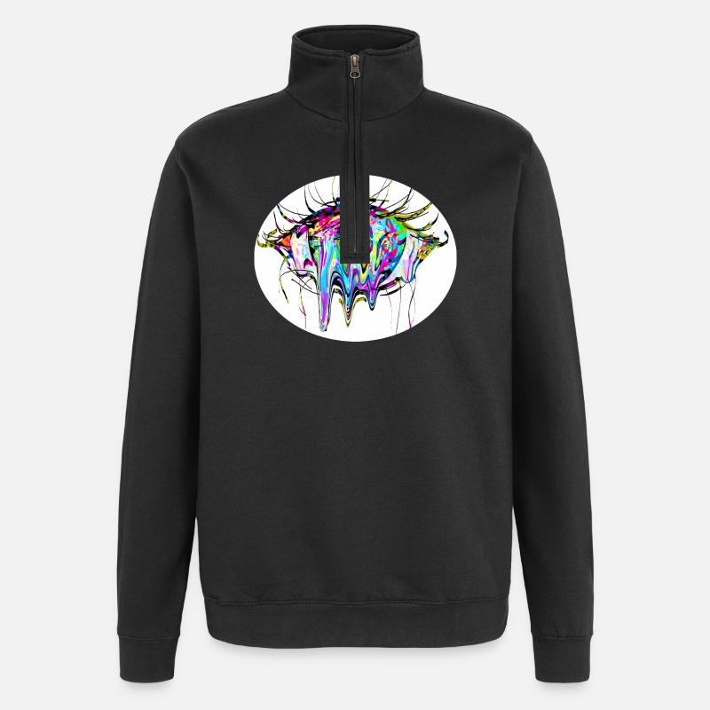 Farbauge - Quarter-Zip-Sweatshirt - Schwarz