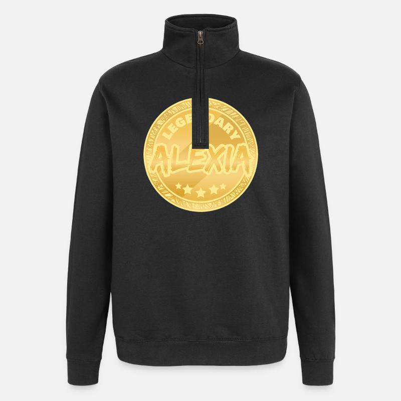 Alexia as a gift idea - Quarter-Zip Sweatshirt - black