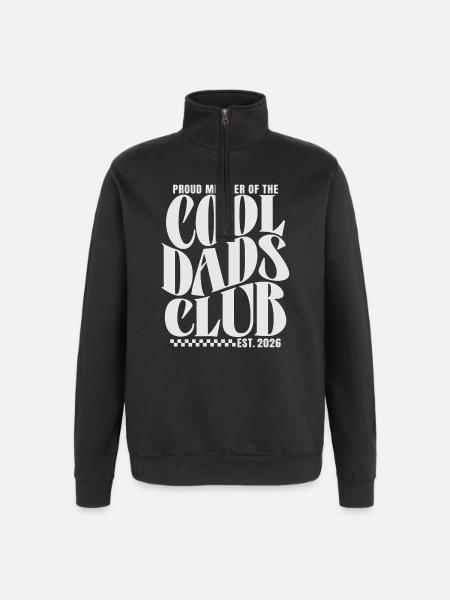 Cool Dads Club - Dad-to-be 2026 Gift - Quarter-Zip Sweatshirt - black