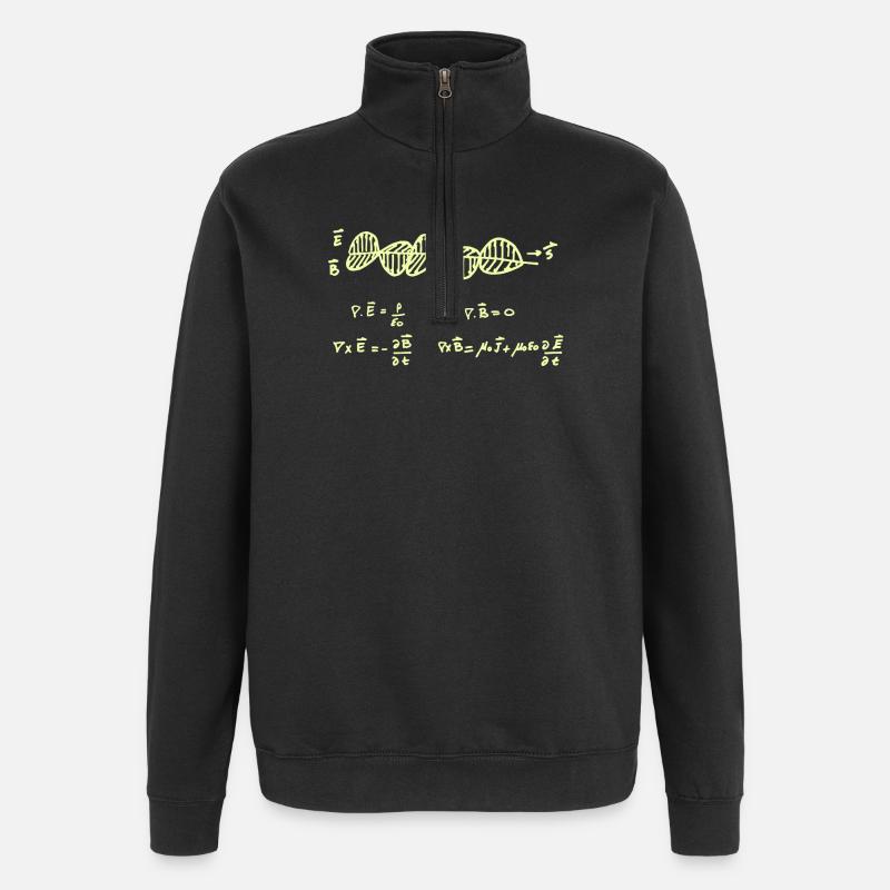 Les équations de Maxwell - Sweat à zip 1/4 - noir