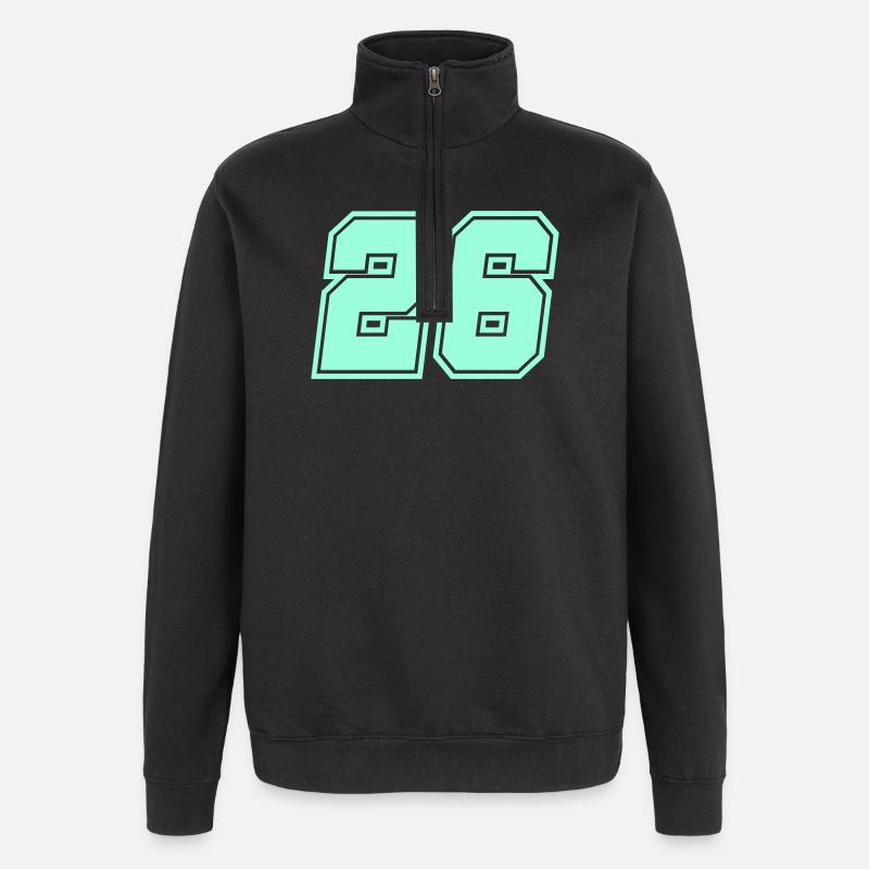 26 - Sweat à zip 1/4 - noir