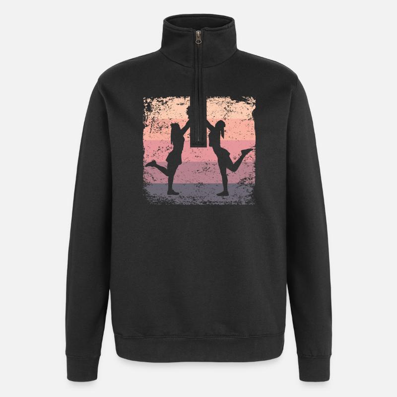 Cheerleader Cheer Mom Cheerleading - Quarter-Zip Sweatshirt - black