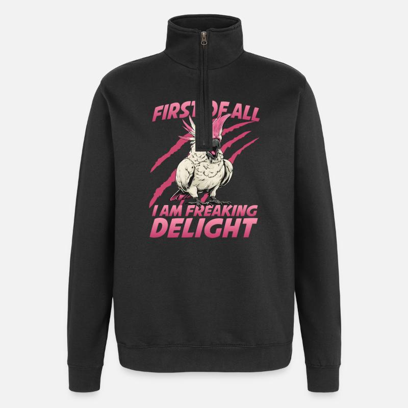 Porte-oiseaux pour perroquets cacatoès exotiques - Sweat à zip 1/4 - noir