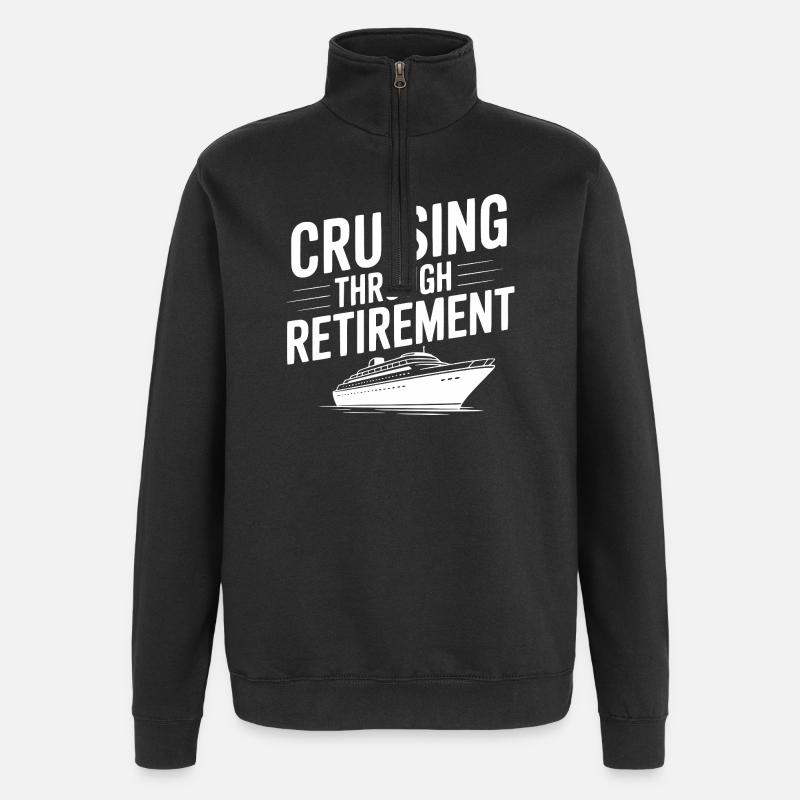 Croisière jusqu’à la retraite - Sweat à zip 1/4 - noir