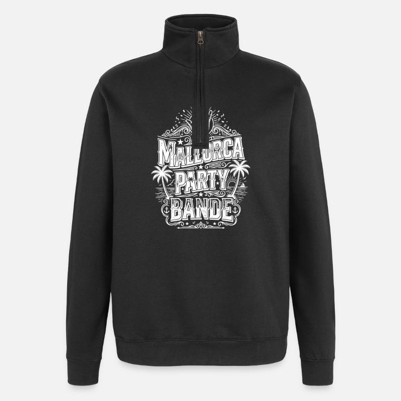 Mallorca Party Gang - Quarter-Zip Sweatshirt - black
