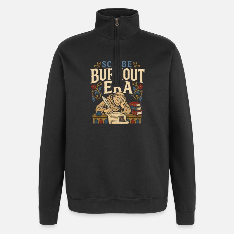 Mittelalterliche Marginalien. Seltsames - Quarter-Zip-Sweatshirt - Schwarz