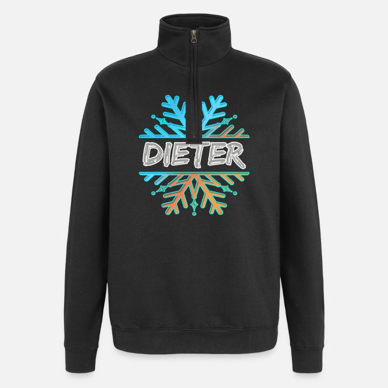 First name Dieter - Quarter-Zip Sweatshirt - black