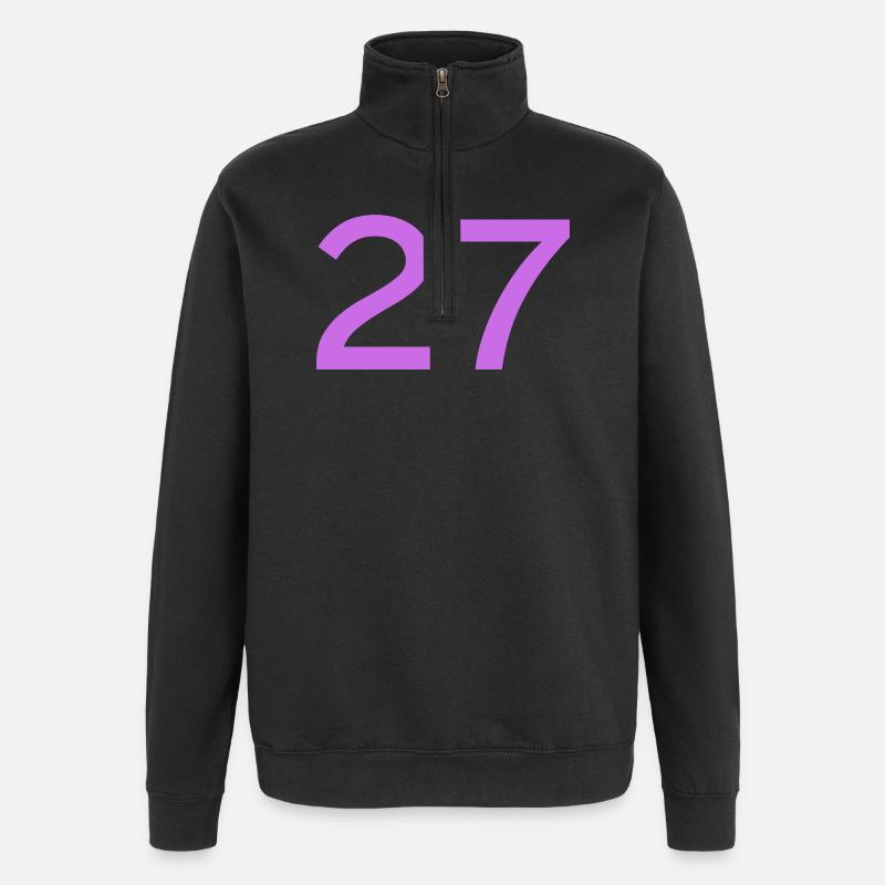 27 - Sweat à zip 1/4 - noir