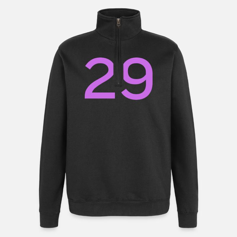 29 - Sweat à zip 1/4 - noir