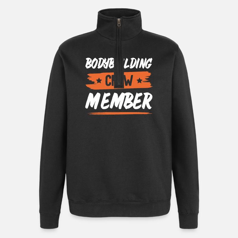 Bodybuilding Crew - Quarter-Zip Sweatshirt - black
