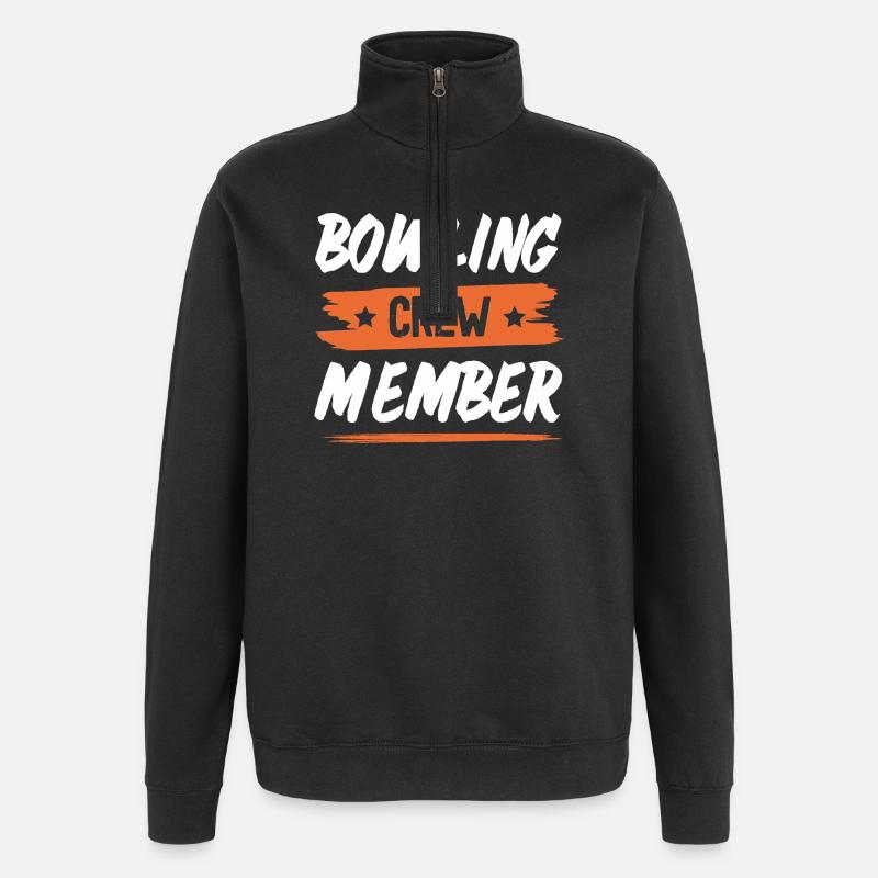 Équipe de bowling - Sweat à zip 1/4 - noir