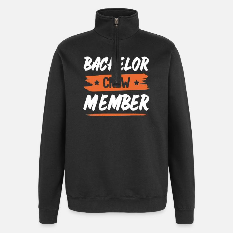 Bachelor Crew - Quarter-Zip-Sweatshirt - Schwarz