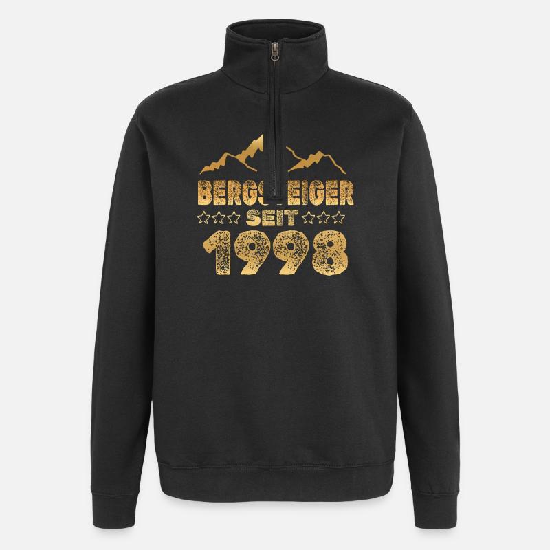 geboren 1998 - Quarter-Zip-Sweatshirt - Schwarz