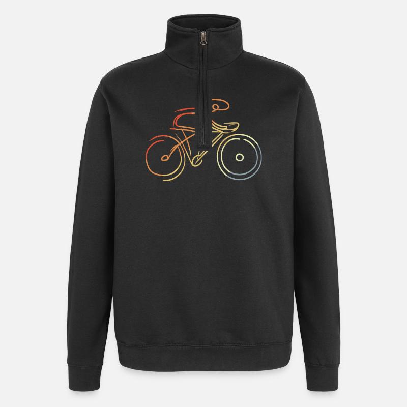Cyclisme sur route - Sweat à zip 1/4 - noir