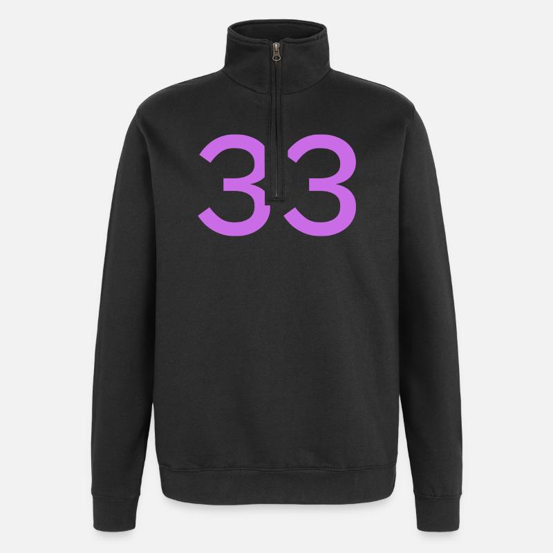33 - Sweat à zip 1/4 - noir