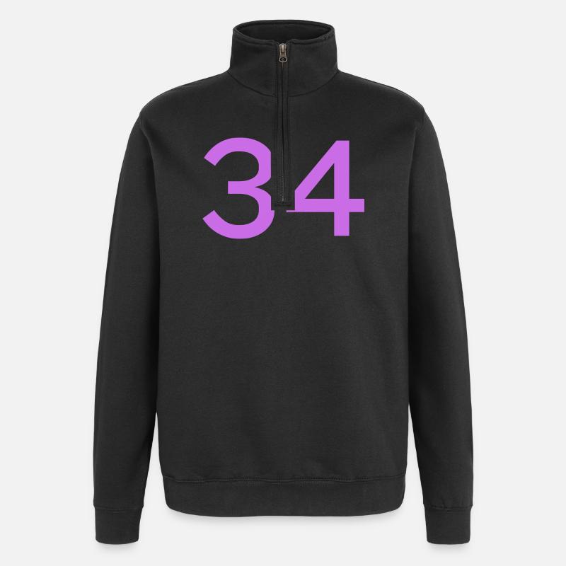 34 - Sweat à zip 1/4 - noir