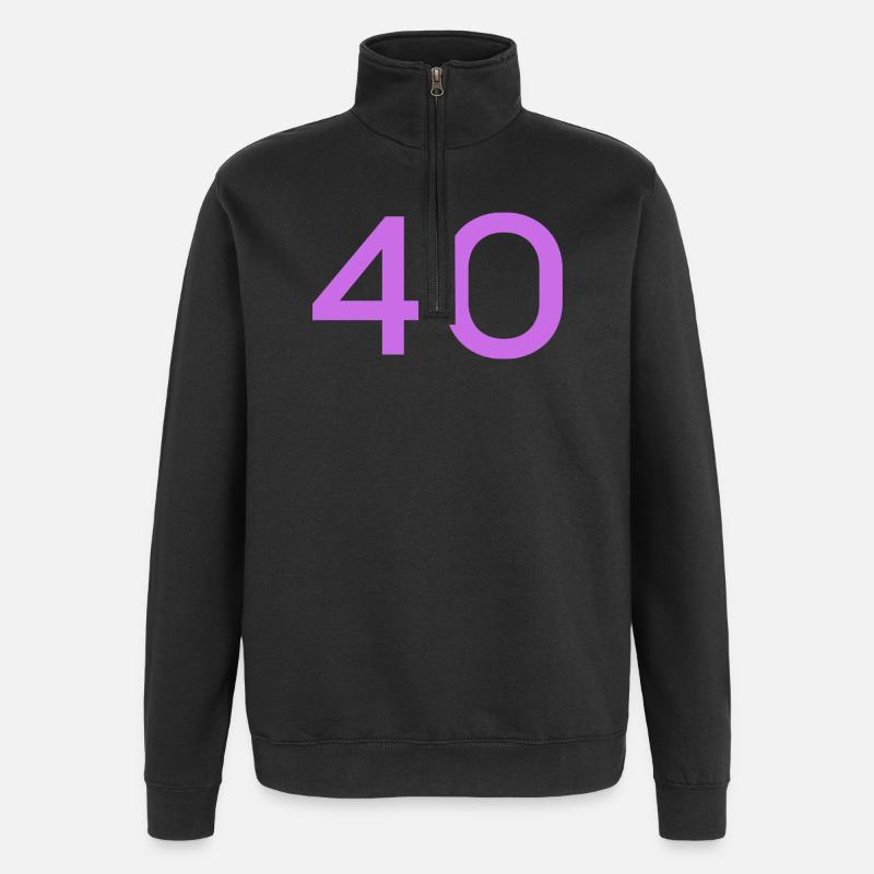 40 - Quarter-Zip Sweatshirt - black