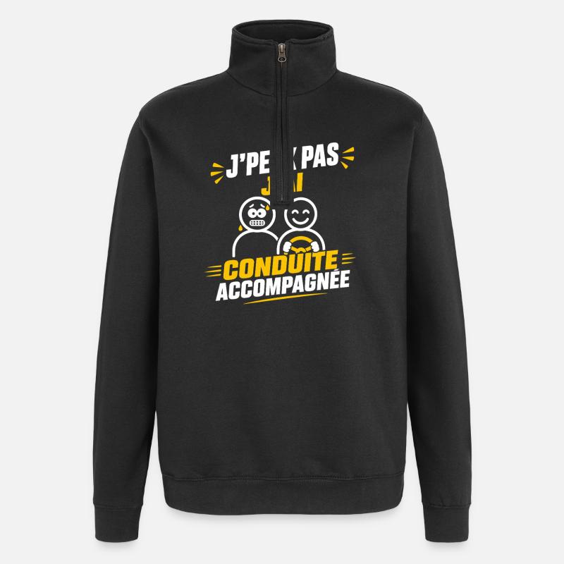 Conduite Accompagnée - Sweat à zip 1/4 - noir