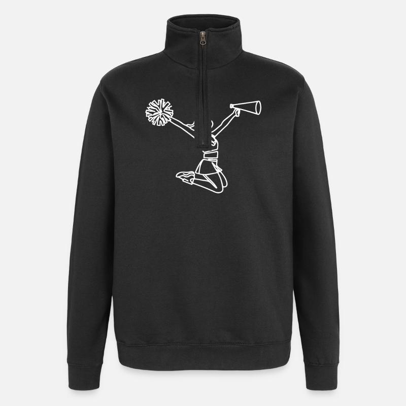 Cheerleader Sketch - Quarter-Zip Sweatshirt - black