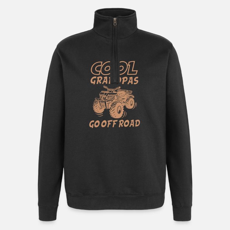 quad - Sweat à zip 1/4 - noir