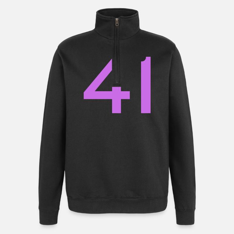 41 - Quarter-Zip-Sweatshirt - Schwarz