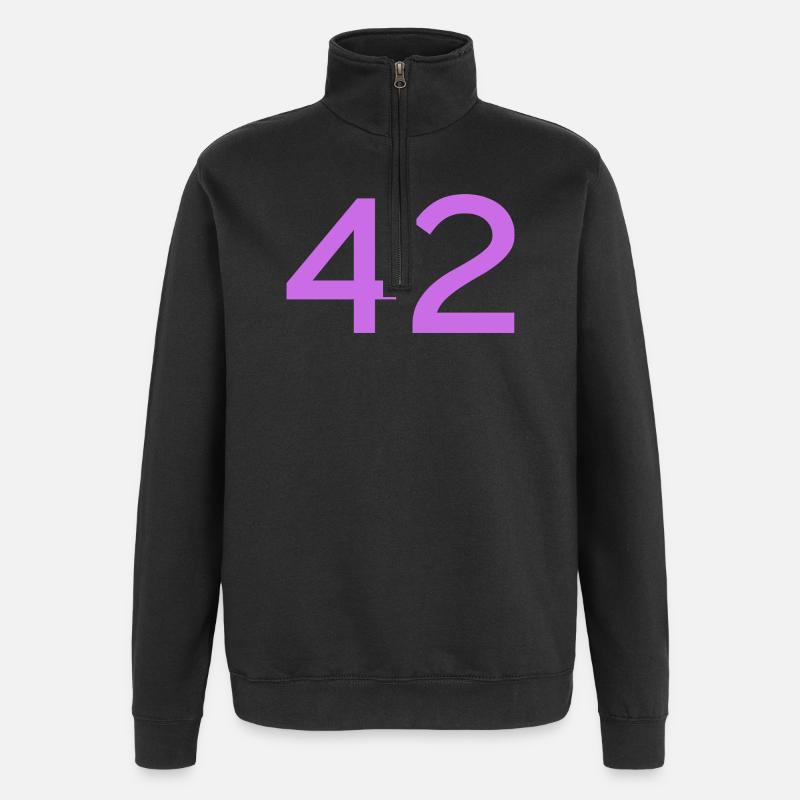 42 - Sweat à zip 1/4 - noir