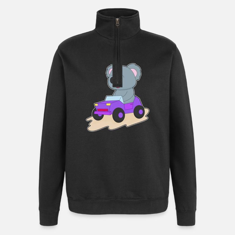 Koala Auto - Quarter-Zip-Sweatshirt - Schwarz