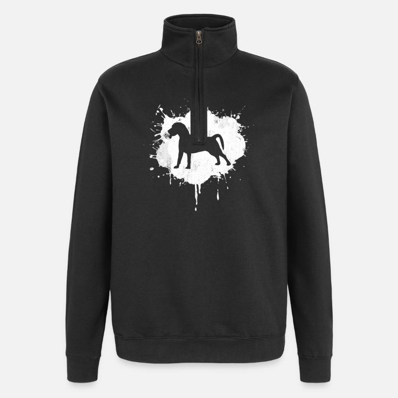 Dog Sketch - Quarter-Zip Sweatshirt - black