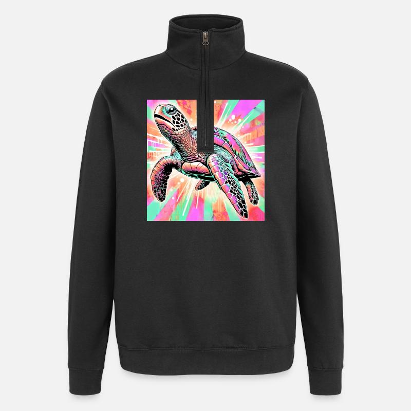 turtle - Quarter-Zip Sweatshirt - black